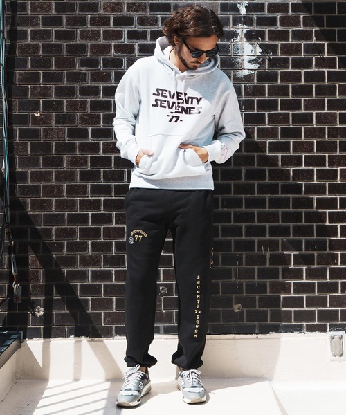 seventy seven(セブンティセブン)の「mpa3772-middle onz sweat P-O hoodie(77universe) パーカー(パーカー・メンズ・ホワイト/ブラック/アッシュ・S/M/L/XL)」の16枚目の写真