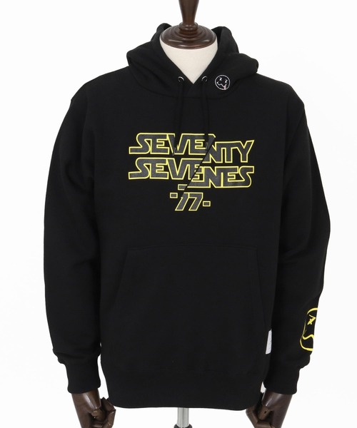 seventy seven(セブンティセブン)の「mpa3772-middle onz sweat P-O hoodie(77universe) パーカー(パーカー・メンズ・ホワイト/ブラック/アッシュ・S/M/L/XL)」の22枚目の写真