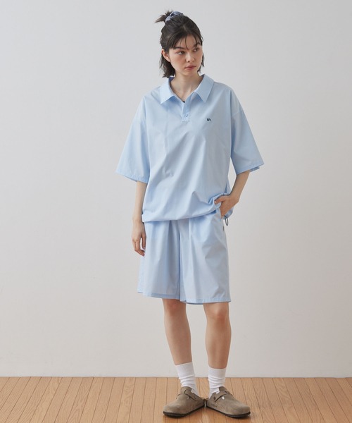 Unblend】ワンポイント刺繍 ポロシャツ＆ハーフパンツ セットアップ