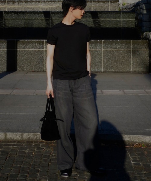 Classical Origin(クラシカルオリジン)の「ボタン付きストラップデザインワイドデニム/Buttoned Strap DesignWide Denim(デニムパンツ・メンズ・インディゴブルー/ブラック・SMALL/MEDIUM/LARGE)」の5枚目の写真