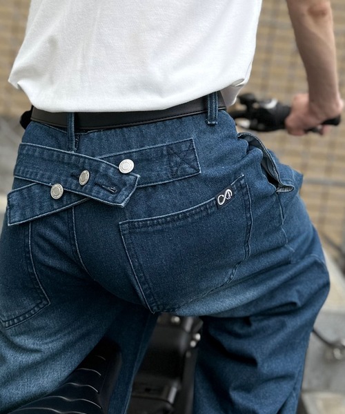 Classical Origin(クラシカルオリジン)の「ボタン付きストラップデザインワイドデニム/Buttoned Strap DesignWide Denim(デニムパンツ・メンズ・インディゴブルー/ブラック・SMALL/MEDIUM/LARGE)」の20枚目の写真