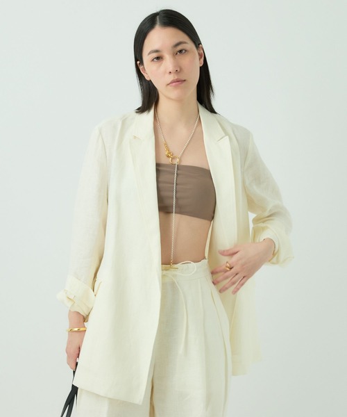 Chaos（カオス）の「Chaos(カオス)/アガサチャンパカジャケット　【セットアップ可】（テーラードジャケット・レディース・ホワイト/オリーブ/ブラック・FREE）」の10枚目の写真