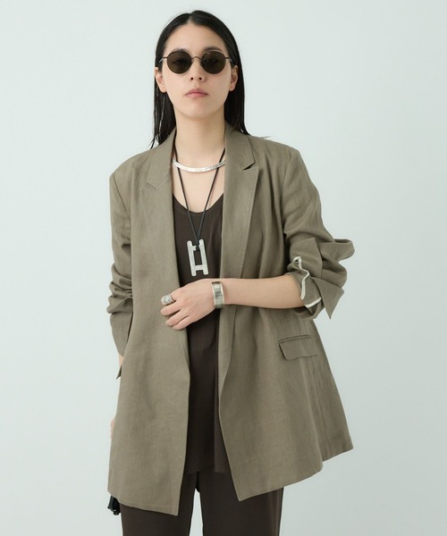 Chaos（カオス）の「Chaos(カオス)/アガサチャンパカジャケット　【セットアップ可】（テーラードジャケット・レディース・ホワイト/オリーブ/ブラック・FREE）」の19枚目の写真