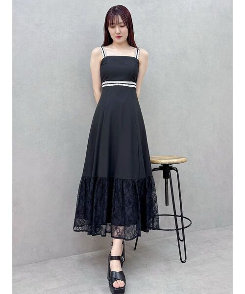 MERCURYDUO（マーキュリーデュオ）の「モチーフレーステープワンピース（ワンピース・レディース・オフホワイト/ブラック・SMALL/MEDIUM）」の10枚目の写真