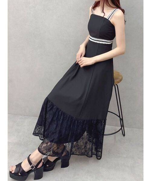 MERCURYDUO（マーキュリーデュオ）の「モチーフレーステープワンピース（ワンピース・レディース・オフホワイト/ブラック・SMALL/MEDIUM）」の11枚目の写真