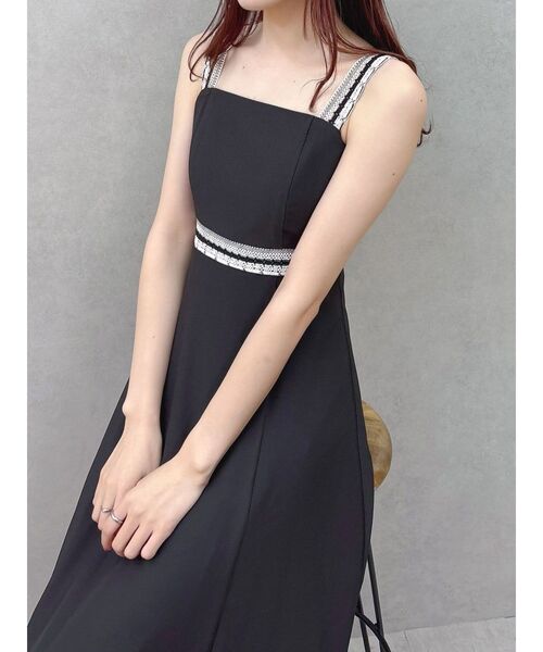 MERCURYDUO（マーキュリーデュオ）の「モチーフレーステープワンピース（ワンピース・レディース・オフホワイト/ブラック・SMALL/MEDIUM）」の12枚目の写真