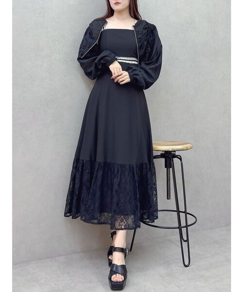 MERCURYDUO（マーキュリーデュオ）の「モチーフレーステープワンピース（ワンピース・レディース・オフホワイト/ブラック・SMALL/MEDIUM）」の13枚目の写真