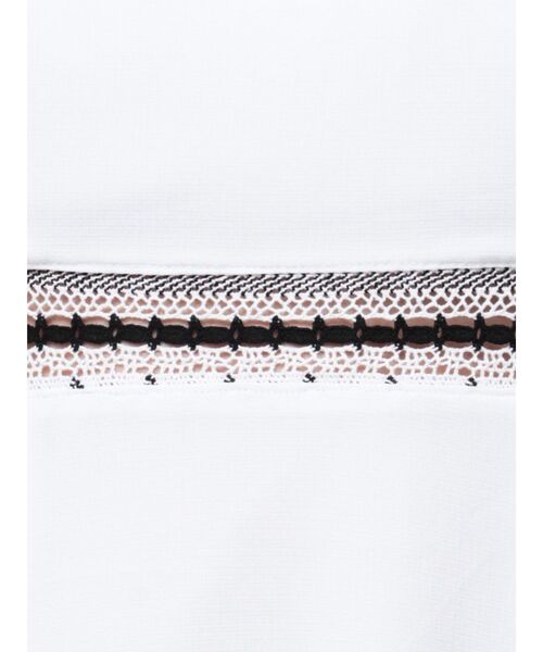 MERCURYDUO（マーキュリーデュオ）の「モチーフレーステープワンピース（ワンピース・レディース・オフホワイト/ブラック・SMALL/MEDIUM）」の9枚目の写真