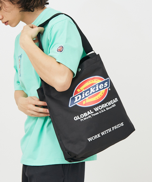 Dickies(ディッキーズ)の「【DICKIES/ディッキーズ】LOGO PRINT 2WAY SHOULDER BAG 80976300// 2wayショルダーパック/ロゴ/サブバッグ【WEB限定】(ショルダーバッグ・メンズ・ワイン/ブラック/グリーン/ネイビー・フリー)」の2枚目の写真