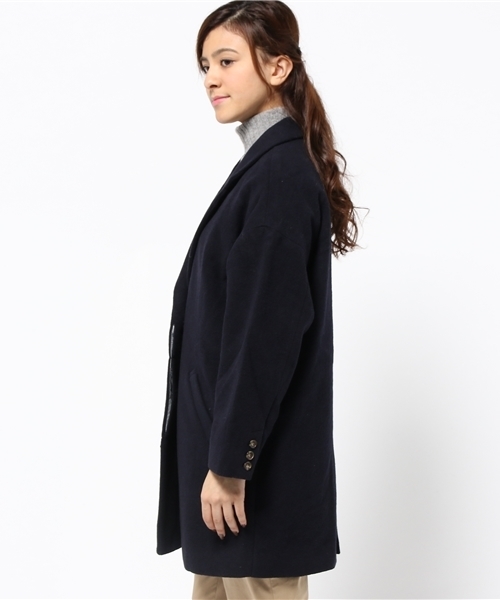 CIAOPANIC TYPY(チャオパニックティピー)の「ウールモッサチェスターコート(チェスターコート・レディース・キャメル/ネイビー・MEDIUM/SMALL)」の11枚目の写真