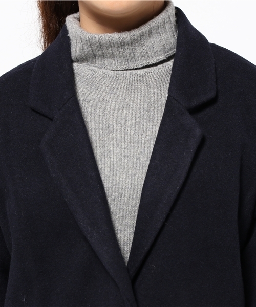 CIAOPANIC TYPY(チャオパニックティピー)の「ウールモッサチェスターコート(チェスターコート・レディース・キャメル/ネイビー・MEDIUM/SMALL)」の4枚目の写真