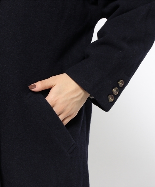 CIAOPANIC TYPY(チャオパニックティピー)の「ウールモッサチェスターコート(チェスターコート・レディース・キャメル/ネイビー・MEDIUM/SMALL)」の6枚目の写真