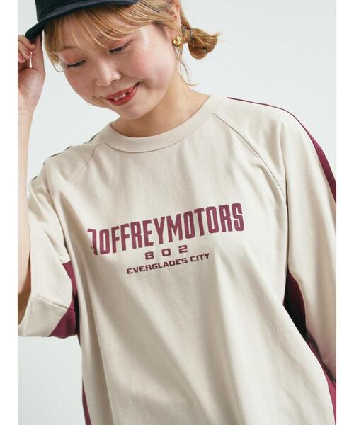 SM2（エスエムツー）の「配色ラインロゴプリントオーバーTシャツ（Tシャツ/カットソー・レディース・グレー/クリーム/ベージュ/ネイビー・F）」の16枚目の写真