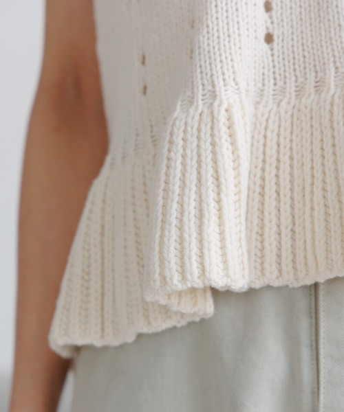 Web完売/flower/コットンフリルトップ cotton frill top～ｺｯﾄﾝﾌﾘﾙﾄｯﾌﾟ | flower／フラワー公式通販