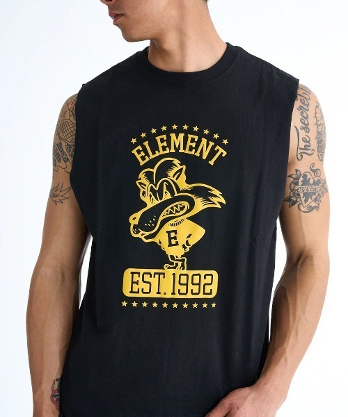 ELEMENT（エレメント）の「ELEMENT メンズ LION NO SLEEVE タンクトップ 【2025年夏モデル】/エレメントノースリーブマッスルタンク（タンクトップ・メンズ・ホワイト/ブラック/ブラック系その他・LARGE/MEDIUM/X-LARGE）」の8枚目の写真