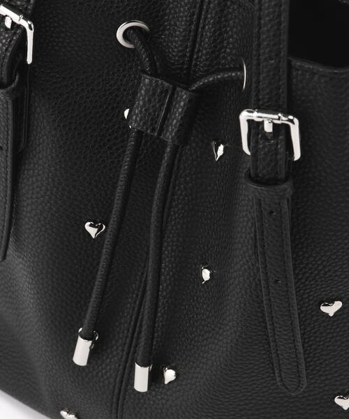 FREE'S MART（フリーズマート）の「ハートスタッズバッグ（トートバッグ・レディース・ブラック/グレー・ﾌﾘ-）」の9枚目の写真