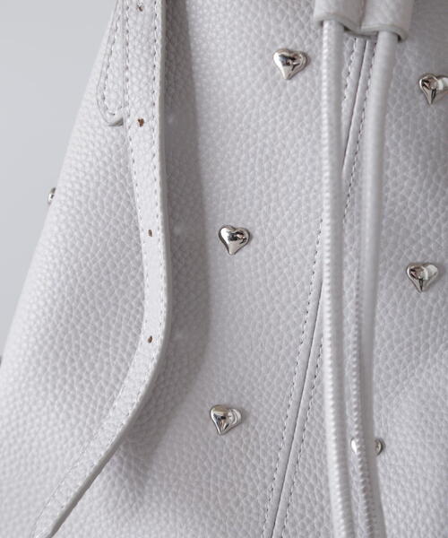 FREE'S MART（フリーズマート）の「ハートスタッズバッグ（トートバッグ・レディース・ブラック/グレー・ﾌﾘ-）」の14枚目の写真