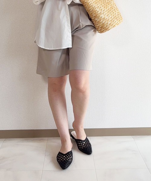 lus.（ラスドット）の「lus. メッシュ編みミュールサンダル（サンダル・レディース・シルバー/ゴールド/ベージュ/ブラック・LL/S/M/L）」の9枚目の写真