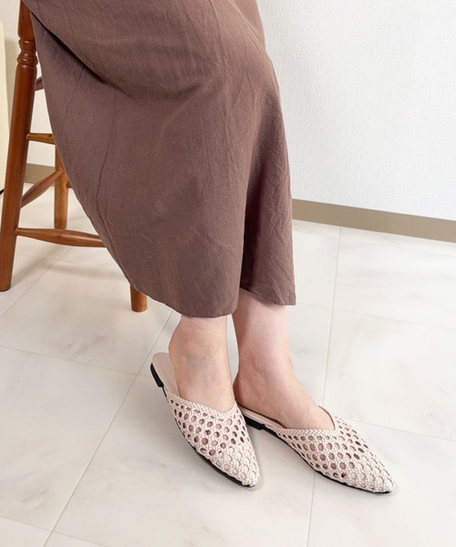 lus.（ラスドット）の「lus. メッシュ編みミュールサンダル（サンダル・レディース・シルバー/ゴールド/ベージュ/ブラック・LL/S/M/L）」の13枚目の写真