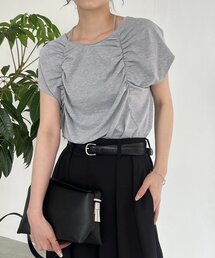 CAPRICIEUX LE'MAGE | ギャザーフレンチTシャツ(Tシャツ/カットソー)
