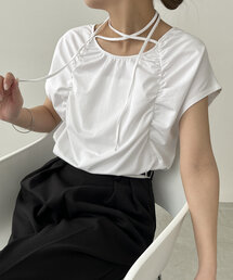 CAPRICIEUX LE'MAGE | ギャザーフレンチTシャツ(Tシャツ/カットソー)