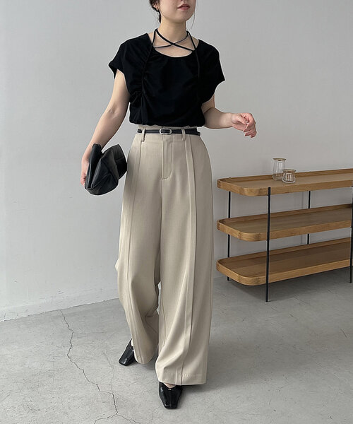 待望の再入荷！】ギャザーフレンチTシャツ（Tシャツ/カットソー