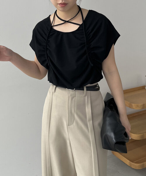 待望の再入荷！】ギャザーフレンチTシャツ（Tシャツ/カットソー