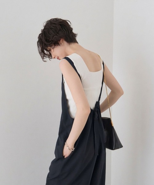 Rouge vif（ルージュヴィフ）の「【人気追加】ドライウェザーサロペット（サロペット/オーバーオール・レディース・ブラック/ベージュ/ブラウン・フリー）」の12枚目の写真