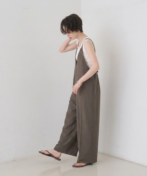 Rouge vif（ルージュヴィフ）の「【人気追加】ドライウェザーサロペット（サロペット/オーバーオール・レディース・ブラック/ベージュ/ブラウン・フリー）」の9枚目の写真