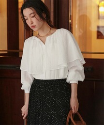 ビッグカラー」に該当するシャツ/ブラウス（フリル）ファッション通販