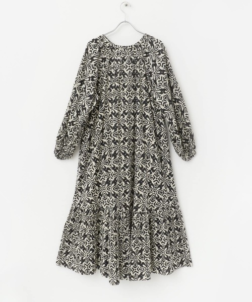セール】sara mallika COTTON LUREX RIPPLE PRINT DRESS