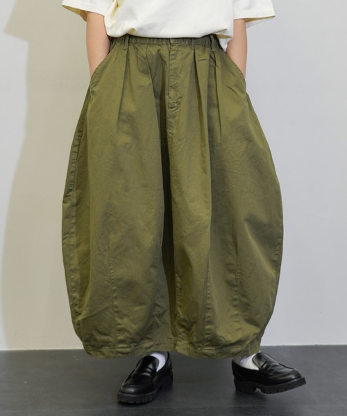 HARVESTY(ハーベスティ)の「HARVESTY / ハーベスティー CIRCUS SKIRT CHINO CLOTH (A22503) サーカススカート チノクロス(スカート・レディース・アイボリー/カーキ/オリーブ/ブラック・0/2/1)」の5枚目の写真