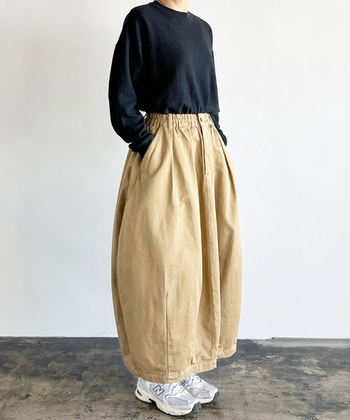 HARVESTY(ハーベスティ)の「HARVESTY / ハーベスティー CIRCUS SKIRT CHINO CLOTH (A22503) サーカススカート チノクロス(スカート・レディース・アイボリー/カーキ/オリーブ/ブラック・0/2/1)」の12枚目の写真