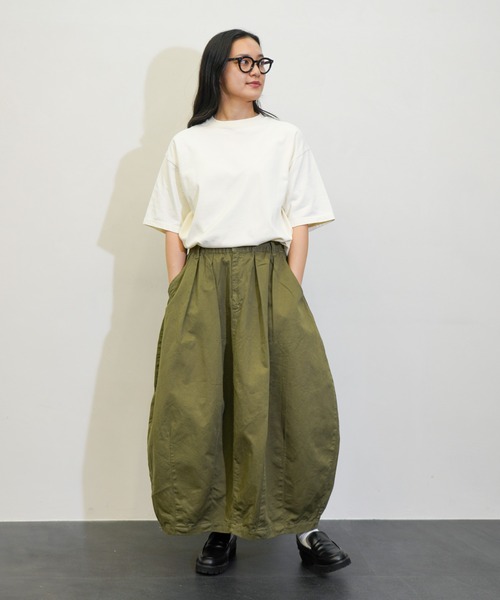 HARVESTY(ハーベスティ)の「HARVESTY / ハーベスティー CIRCUS SKIRT CHINO CLOTH (A22503) サーカススカート チノクロス(スカート・レディース・アイボリー/カーキ/オリーブ/ブラック・0/2/1)」の6枚目の写真