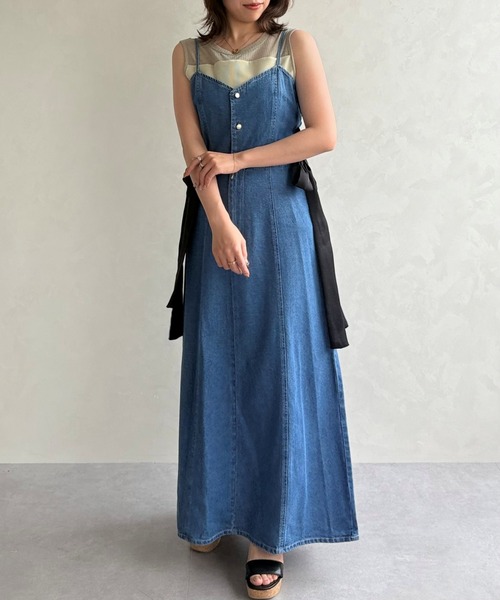 2025春夏新作 カップ付きシアー切替トップス（タンクトップ）｜31 Sons