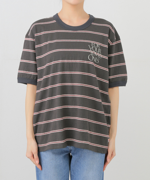 melple（メイプル）の「melple / メイプル Seaview Ringer S/S（Tシャツ/カットソー・レディース・ブラック/エメラルドブルー・SMALL）」の10枚目の写真