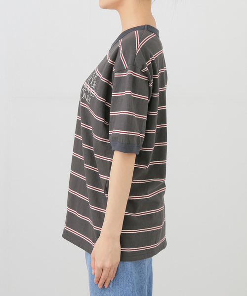 melple（メイプル）の「melple / メイプル Seaview Ringer S/S（Tシャツ/カットソー・レディース・ブラック/エメラルドブルー・SMALL）」の11枚目の写真