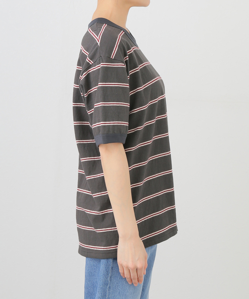 melple（メイプル）の「melple / メイプル Seaview Ringer S/S（Tシャツ/カットソー・レディース・ブラック/エメラルドブルー・SMALL）」の13枚目の写真