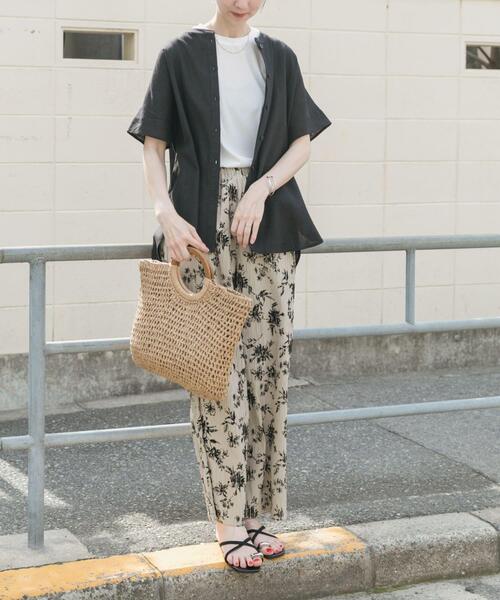 ITEMS URBANRESEARCH（アイテムズ アーバンリサーチ）の「フロッキープリントイージーパンツ（その他パンツ・レディース・ブラウン/ベージュ/ネイビー・FREE）」の20枚目の写真