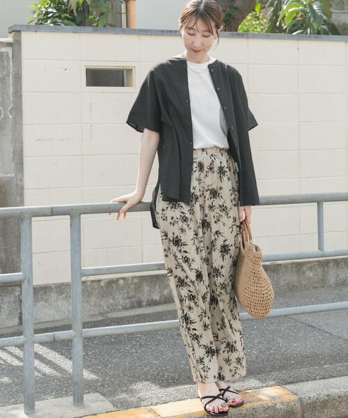 ITEMS URBANRESEARCH（アイテムズ アーバンリサーチ）の「フロッキープリントイージーパンツ（その他パンツ・レディース・ブラウン/ベージュ/ネイビー・FREE）」の21枚目の写真