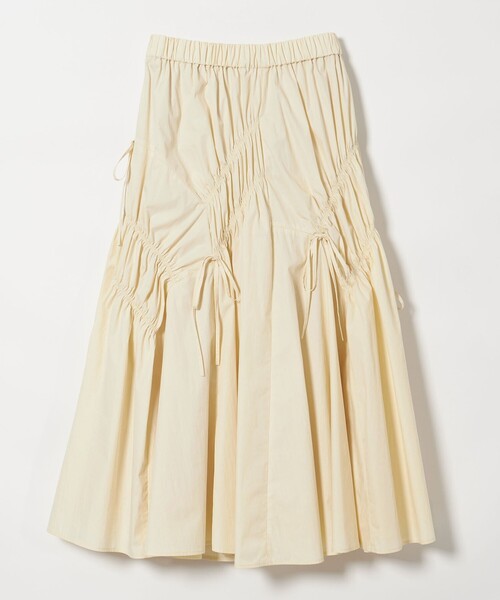 EMMEL REFINES(エメルリファインズ)の「<EMMEL REFINES>EM ランダムギャザー リボン スカート(スカート・レディース・オフホワイト/ブラック・S/M)」の22枚目の写真