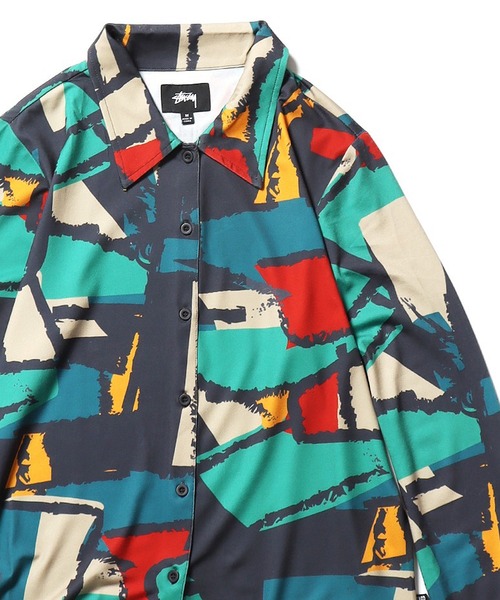STUSSY(ステューシー)の「STUSSY/ステューシー Block Print Button Down (Wmns) 長袖シャツ 総柄(シャツ/ブラウス・レディース・マルチ・S)」の3枚目の写真