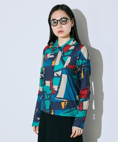 STUSSY(ステューシー)の「STUSSY/ステューシー Block Print Button Down (Wmns) 長袖シャツ 総柄(シャツ/ブラウス・レディース・マルチ・S)」の5枚目の写真