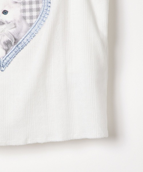 repipi armario（レピピ アルマリオ）の「【girly line】ニャンニャンハートキャミ（キャミソール・キッズ・ブラック/ホワイト/サックスブルー・SMALL/MEDIUM/LARGE）」の11枚目の写真