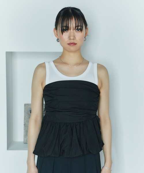 LIENCOEUR（リアンクール）の「バルーンビスチェ（チューブトップ・レディース・アイボリー/ブラック・FREE）」の10枚目の写真