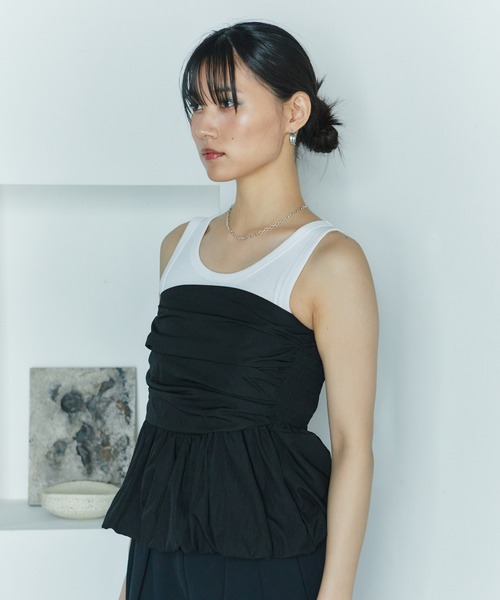 LIENCOEUR（リアンクール）の「バルーンビスチェ（チューブトップ・レディース・アイボリー/ブラック・FREE）」の12枚目の写真