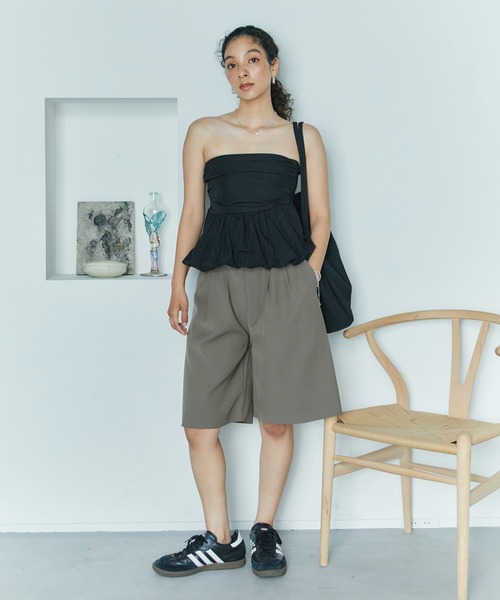 LIENCOEUR（リアンクール）の「バルーンビスチェ（チューブトップ・レディース・アイボリー/ブラック・FREE）」の4枚目の写真