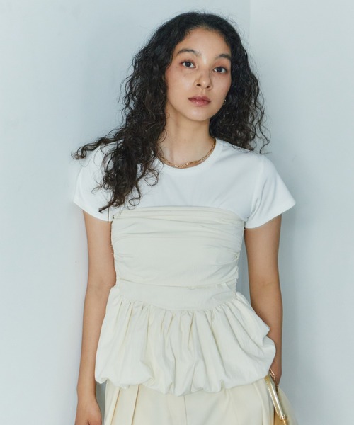 LIENCOEUR（リアンクール）の「バルーンビスチェ（チューブトップ・レディース・アイボリー/ブラック・FREE）」の21枚目の写真