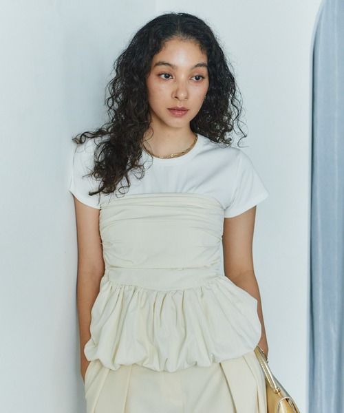 LIENCOEUR（リアンクール）の「バルーンビスチェ（チューブトップ・レディース・アイボリー/ブラック・FREE）」の22枚目の写真