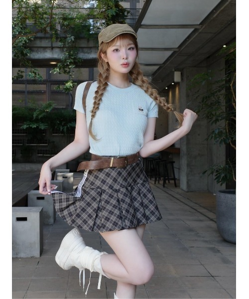 Darich リメイクライクチェックミニスカート リメイクライクチェックミニスカート（スカート）｜Darich